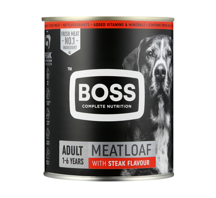 Boss Adult Meatloaf Steak Flavour Dog Food 820g > TFS Wholesalers